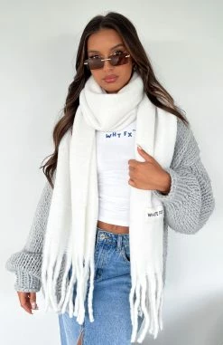 Winter Warmth Oversized Scarf White