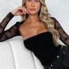 Fall In Love Again Lace Bolero Top Set Black