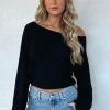 Cover Me Up Knit Sweater Black