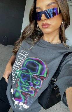 New Dimension Oversized Tee Charcoal