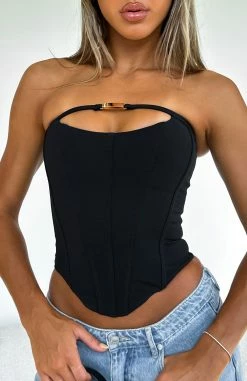 Banking On Me Strapless Bustier Black -Outlet The Lounge Vibe Store IMG 4798