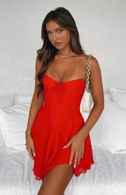 Push The Feeling Mini Dress Red