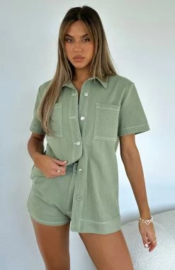 Last Call Denim Shirt Moss