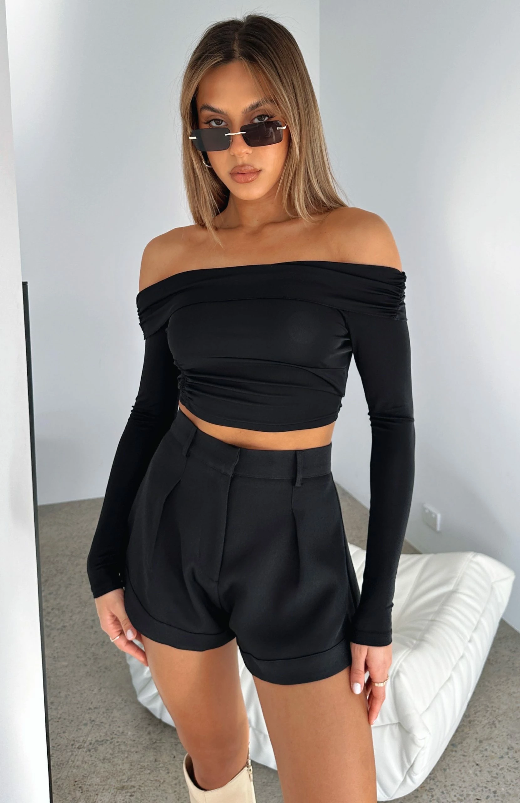 Not Alone Long Sleeve Crop Black 5 Not Alone Long Sleeve Crop Black - Image 5