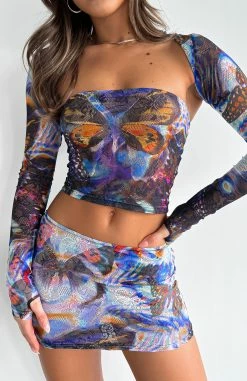 Less Talking Lace Long Sleeve Crop Blue Butterfly -Outlet The Lounge Vibe Store IMG 5553 b57144f9 bc39 42d1 994a 875cdc860126