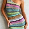 Life Moves On Mini Dress Rainbow Stripe