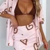 Work On It Mini Skirt Baby Pink Love Heart