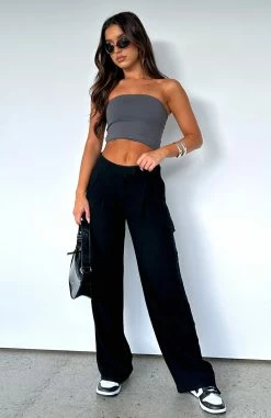 Who Do You Think You Are Linen Pants Black