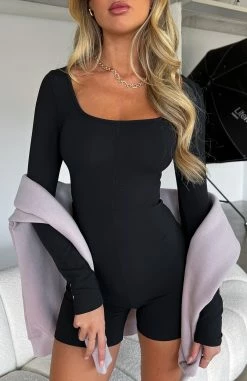 Under My Spell Long Sleeve Playsuit Black 14 Under My Spell Long Sleeve Playsuit Black -Outlet The Lounge Vibe Store IMG 7076