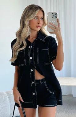 Last Call Denim Shirt Black -Outlet The Lounge Vibe Store IMG 7976