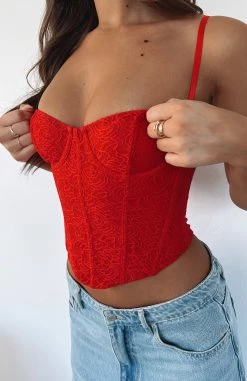 Dancing To Forget Bustier Red