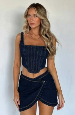 Present Yourself Denim Bustier Indigo Wash -Outlet The Lounge Vibe Store IMG 9327
