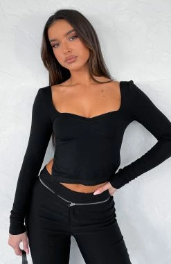 It's Not You Long Sleeve Top Black