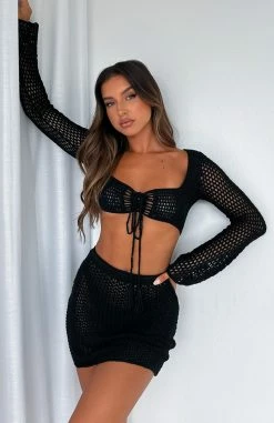 Give Me Something Crochet Mini Skirt Black 13 Give Me Something Crochet Mini Skirt Black -Outlet The Lounge Vibe Store I WAS HERE GIVE ME SOMETHING CROCHET 31.1.23 006