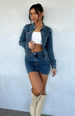 Cause For Concern Mini Skirt Offshore Blue