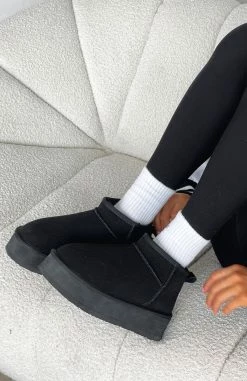 Jet Setter Platform Snug Boots Black -Outlet The Lounge Vibe Store JET SETTER PLATFORM SNUG BOOTS280323 05