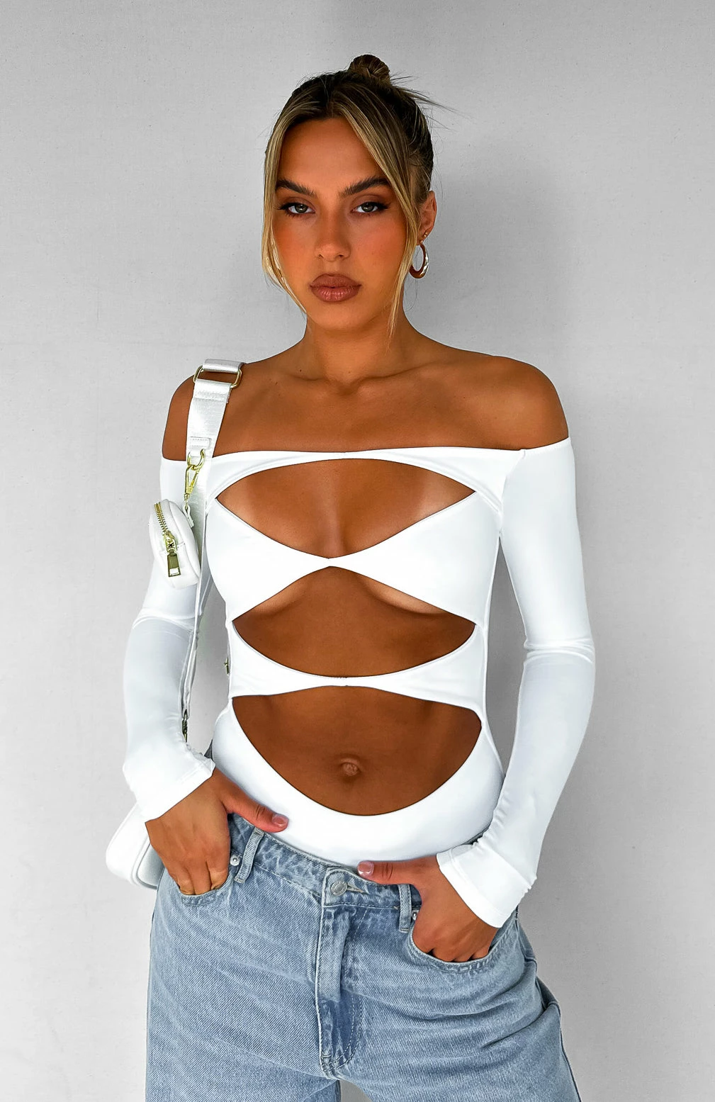 Just The Intro Bodysuit White 9 Just The Intro Bodysuit White - Image 9