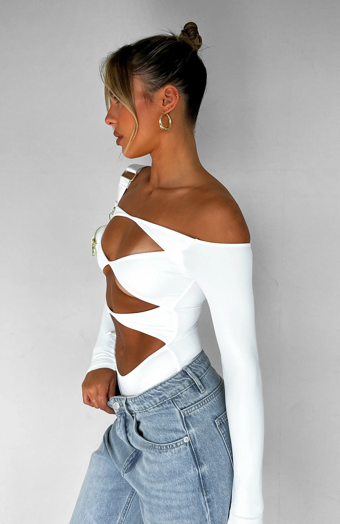 Just The Intro Bodysuit White 8 Just The Intro Bodysuit White - Image 8