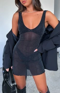 Late Night Rendezvous Mini Dress Black -Outlet The Lounge Vibe Store LATE NIGHT DRESS 05