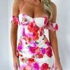 Legendary Lovers Mini Dress Fuchsia Bloom