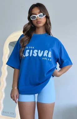 Leisure Series Oversized Tee Cobalt -Outlet The Lounge Vibe Store LEISURE SERIES OVERSIZED TEE 10 11 22 13