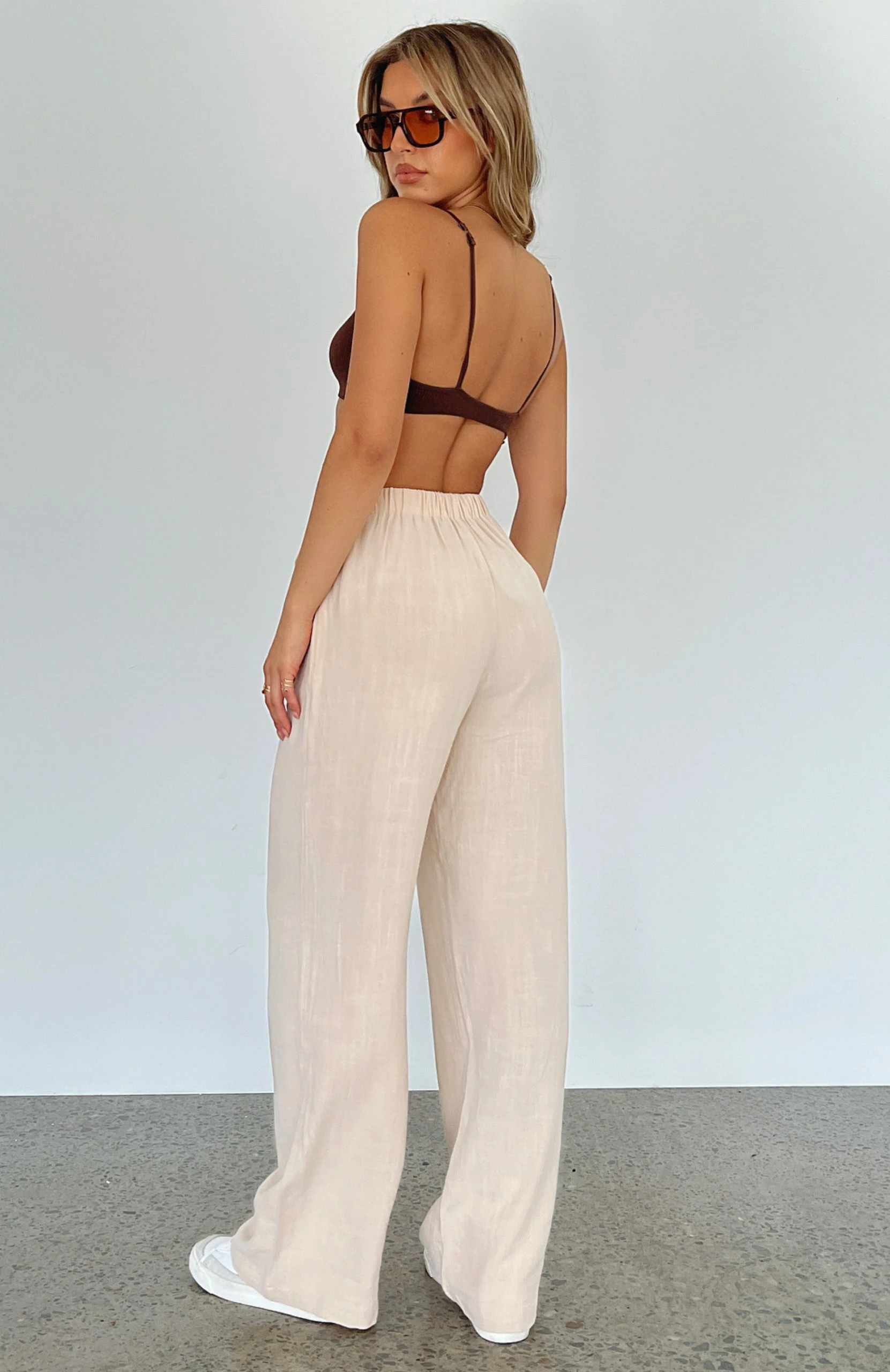 Live It Up Linen Pants Beige 7 Live It Up Linen Pants Beige - Image 7