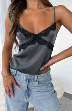 Lost In Your Light Top Charcoal