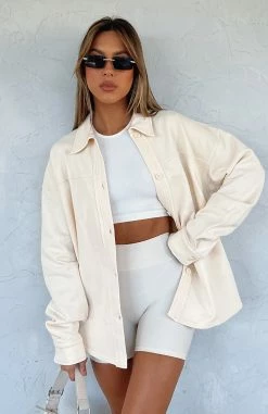 Love Me First Oversized Shirt Cream