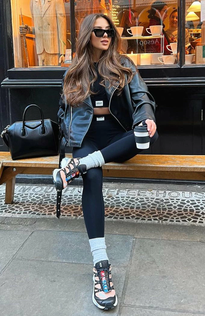 Cross The Line Seamless High Waisted Leggings Black 8 Cross The Line Seamless High Waisted Leggings Black - Image 8