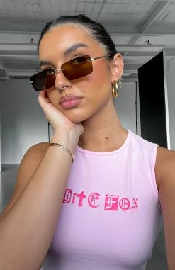 Mia Sunglasses Gold/Chocolate