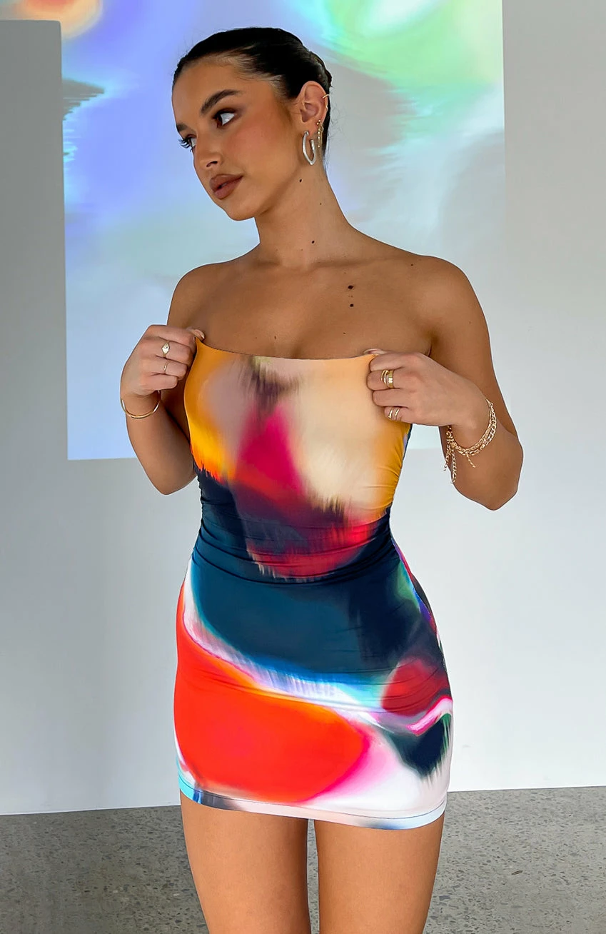 Mind Games Strapless Mini Dress Flame Aura 1 Mind Games Strapless Mini Dress Flame Aura
