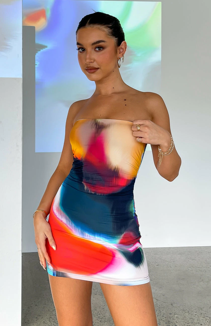 Mind Games Strapless Mini Dress Flame Aura 6 Mind Games Strapless Mini Dress Flame Aura - Image 6