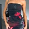 Mind Games Strapless Mini Dress Lava Aura