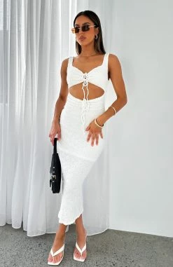Mine Forever Midi Dress White