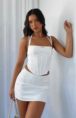 Just A Party Mini Skirt White