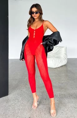 Mood Swings Jumpsuit Red
