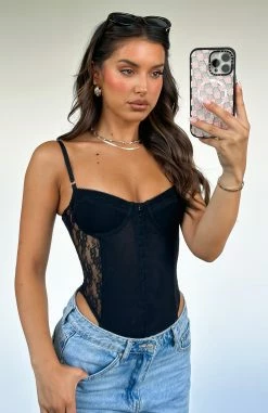 Now You're Gone Bodysuit Black