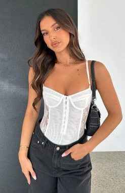 Now You're Gone Bodysuit White -Outlet The Lounge Vibe Store NOW YOU RE GONE BUSTIER 15.08.23 09