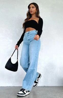 One Call Away High Rise Straight Leg Jeans Vintage Mid Blue 14 One Call Away High Rise Straight Leg Jeans Vintage Mid Blue -Outlet The Lounge Vibe Store ONE CALL AWAY HIGH WAISTED JEANS 3 11 22 06