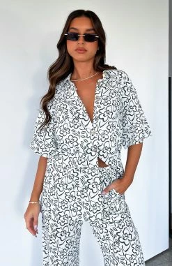 One More Chance Shirt Green Spring Floral