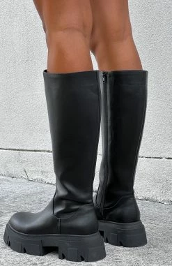 Paddy Boots Black -Outlet The Lounge Vibe Store PADDY KNEWW HIGH BOOT 07.02.23 004