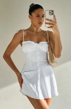 Plastic Heart Mini Dress White