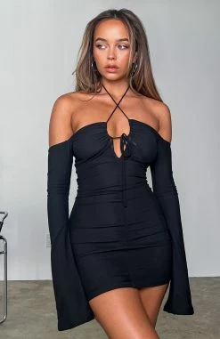 Rock That Body Long Sleeve Mini Dress Black
