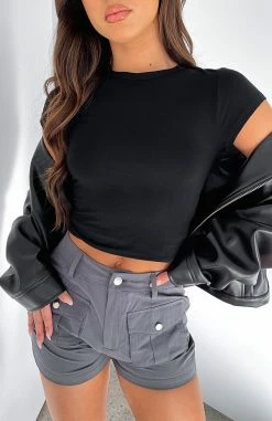 See You There Shorts Charcoal -Outlet The Lounge Vibe Store SEE YOU THERE CARGO SHORTS 30.05.23 03