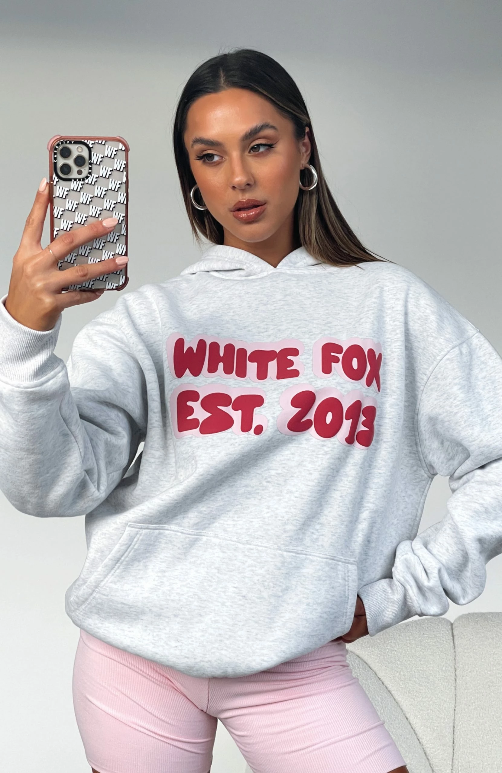 Set New Limits Oversized Hoodie Grey Marle - Image 5