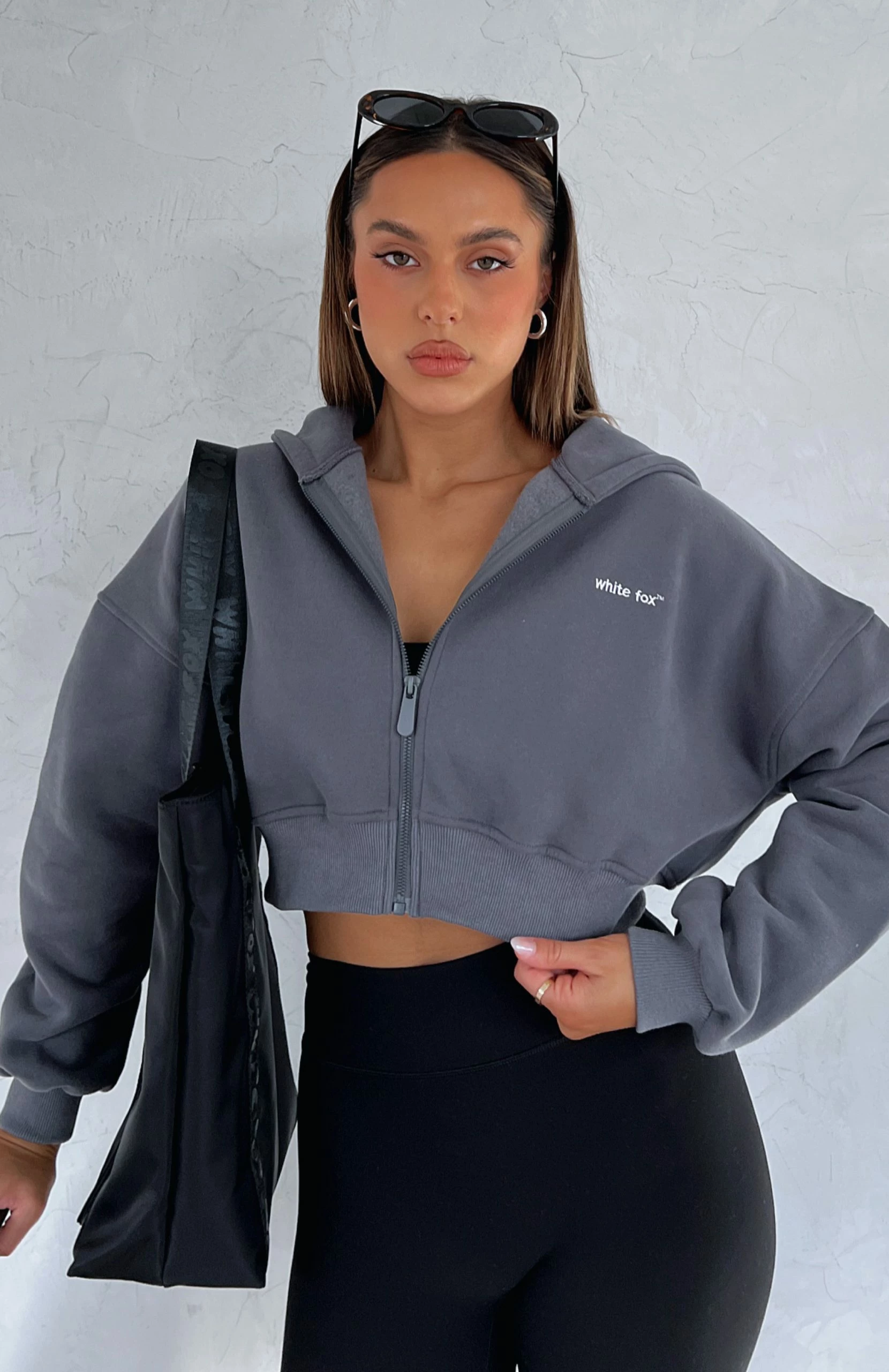 She's Effortless Cropped Hoodie Slate 1 She's Effortless Cropped Hoodie Slate