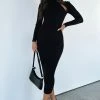 She Is The Moment Midi Dress Black