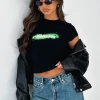She's Unstoppable Baby Tee Black