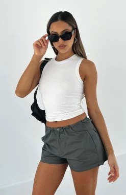 Skip The Line Shorts Charcoal -Outlet The Lounge Vibe Store SKIP THE LINE SHORTS 11 07 23 07