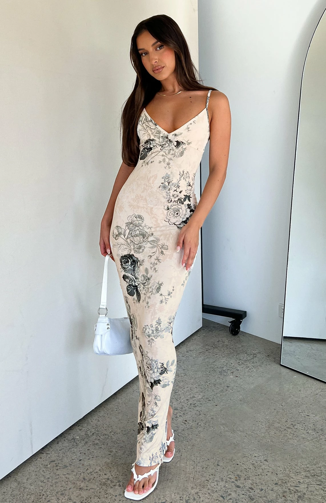 Sorrows Maxi Dress Cream Rose 1 Sorrows Maxi Dress Cream Rose